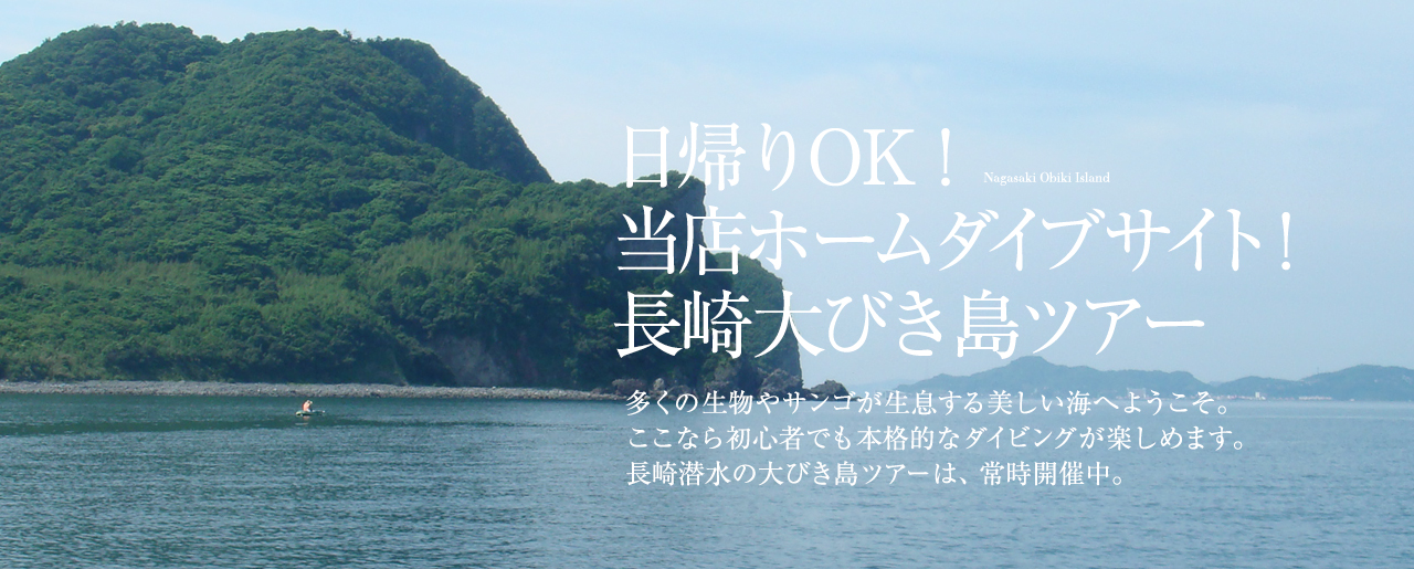 日帰りOK！長崎潜水ホームダイブサイト！長崎大びき島ツアー